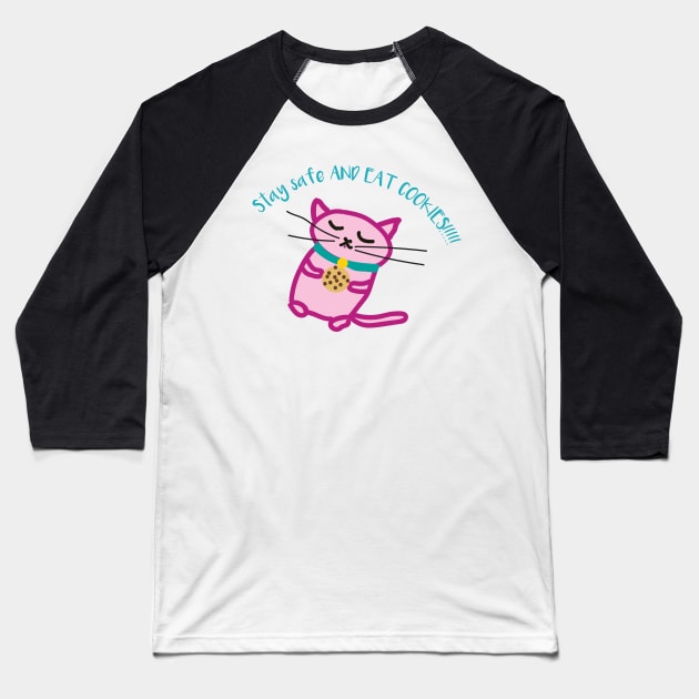 Cookie Cat Baseball T-Shirt by ShawnMelbourne